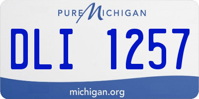 MI license plate DLI1257