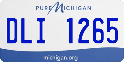 MI license plate DLI1265