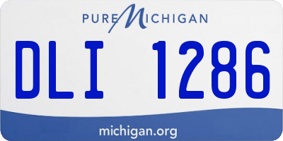 MI license plate DLI1286