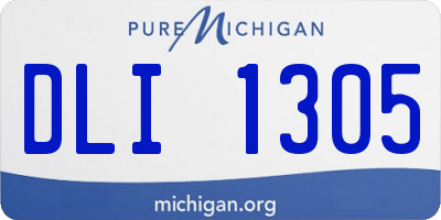 MI license plate DLI1305