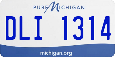MI license plate DLI1314
