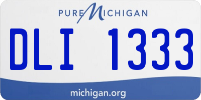 MI license plate DLI1333