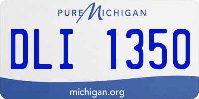 MI license plate DLI1350