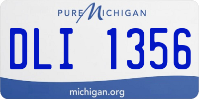 MI license plate DLI1356