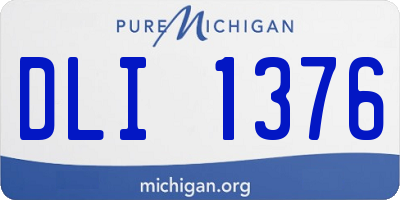 MI license plate DLI1376