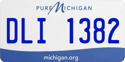MI license plate DLI1382