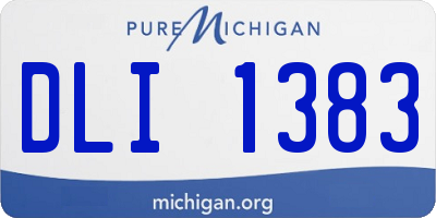 MI license plate DLI1383