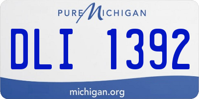 MI license plate DLI1392