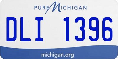 MI license plate DLI1396