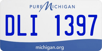 MI license plate DLI1397