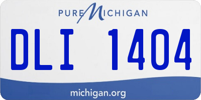 MI license plate DLI1404