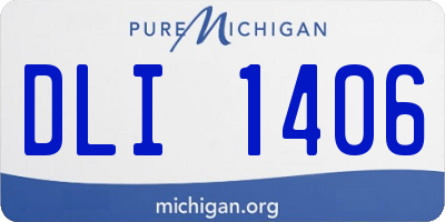 MI license plate DLI1406