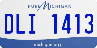 MI license plate DLI1413