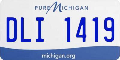 MI license plate DLI1419