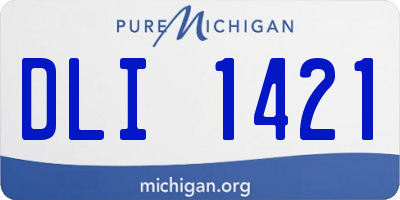 MI license plate DLI1421