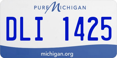 MI license plate DLI1425