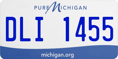 MI license plate DLI1455