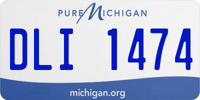 MI license plate DLI1474