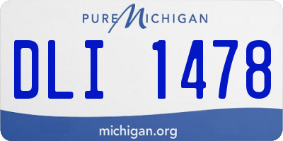 MI license plate DLI1478