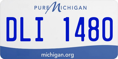 MI license plate DLI1480