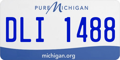 MI license plate DLI1488