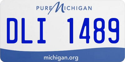 MI license plate DLI1489