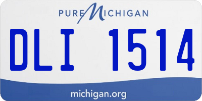 MI license plate DLI1514