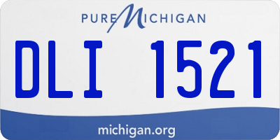 MI license plate DLI1521