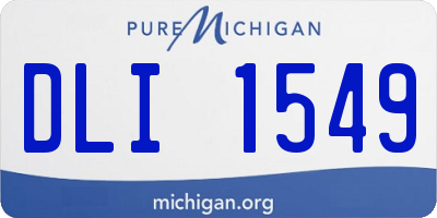 MI license plate DLI1549