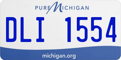 MI license plate DLI1554