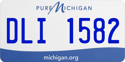 MI license plate DLI1582