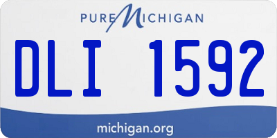 MI license plate DLI1592