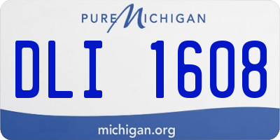 MI license plate DLI1608