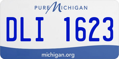 MI license plate DLI1623