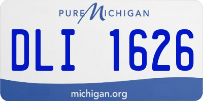 MI license plate DLI1626