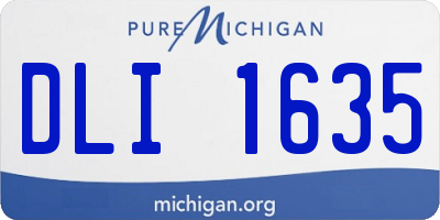MI license plate DLI1635