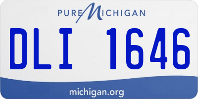 MI license plate DLI1646