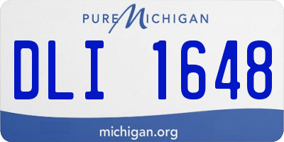 MI license plate DLI1648