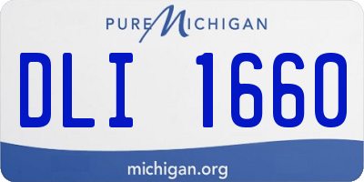 MI license plate DLI1660