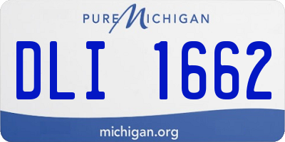 MI license plate DLI1662