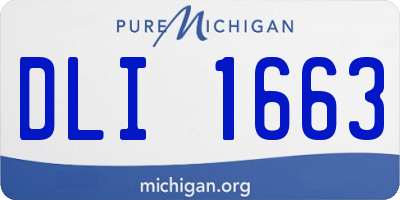 MI license plate DLI1663