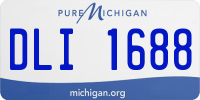 MI license plate DLI1688