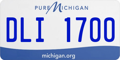 MI license plate DLI1700