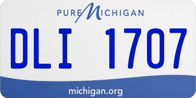 MI license plate DLI1707
