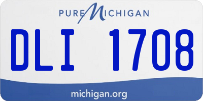 MI license plate DLI1708