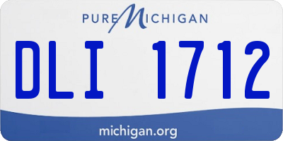 MI license plate DLI1712