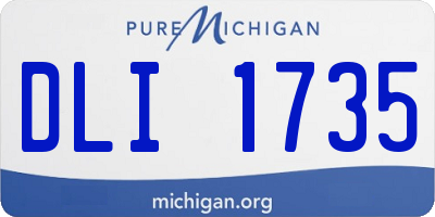 MI license plate DLI1735