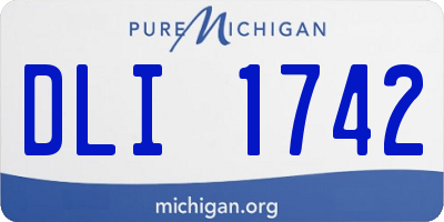 MI license plate DLI1742