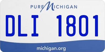 MI license plate DLI1801