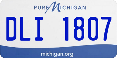 MI license plate DLI1807